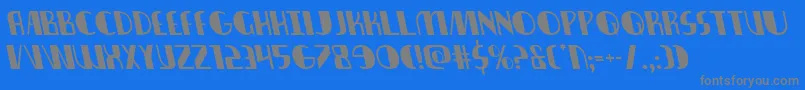 Nathanbrazilleft Font – Gray Fonts on Blue Background