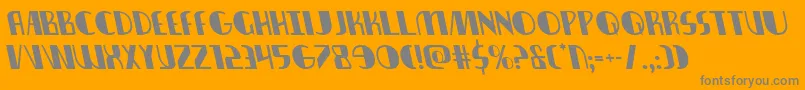 Nathanbrazilleft Font – Gray Fonts on Orange Background