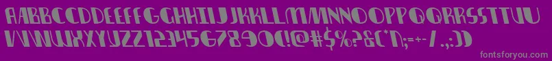 フォントNathanbrazilleft – 紫の背景に灰色の文字