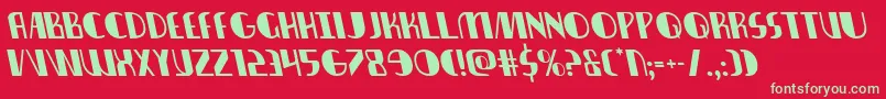 Nathanbrazilleft Font – Green Fonts on Red Background