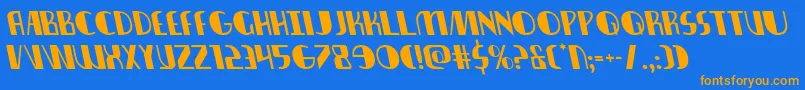 Nathanbrazilleft Font – Orange Fonts on Blue Background