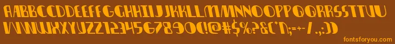 Nathanbrazilleft Font – Orange Fonts on Brown Background