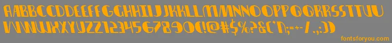 Nathanbrazilleft Font – Orange Fonts on Gray Background