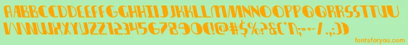 Nathanbrazilleft Font – Orange Fonts on Green Background