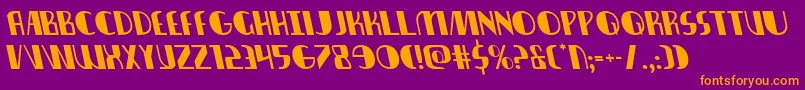 Nathanbrazilleft Font – Orange Fonts on Purple Background