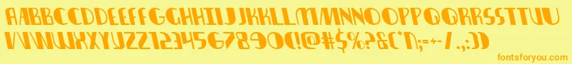 Nathanbrazilleft Font – Orange Fonts on Yellow Background