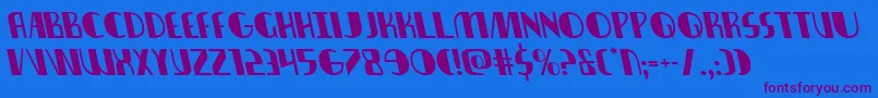 Nathanbrazilleft Font – Purple Fonts on Blue Background