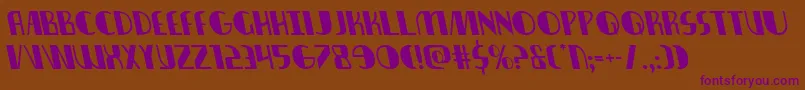 Nathanbrazilleft-Schriftart – Violette Schriften auf braunem Hintergrund