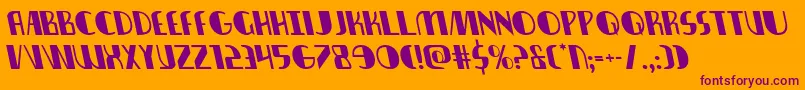 Nathanbrazilleft Font – Purple Fonts on Orange Background