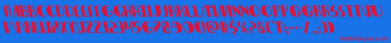 Nathanbrazilleft Font – Red Fonts on Blue Background