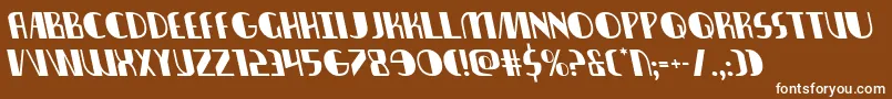 Шрифт Nathanbrazilleft – белые шрифты на коричневом фоне