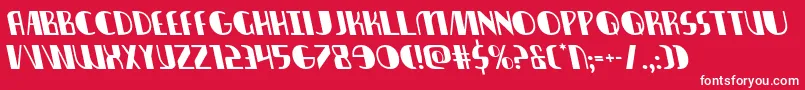 フォントNathanbrazilleft – 赤い背景に白い文字