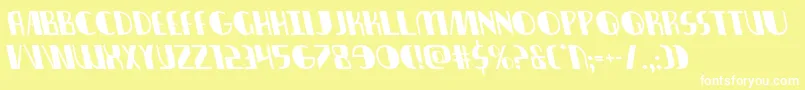 Nathanbrazilleft Font – White Fonts on Yellow Background
