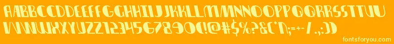 Nathanbrazilleft Font – Yellow Fonts on Orange Background