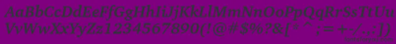 CharterBoldItalicBt Font – Black Fonts on Purple Background