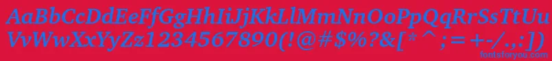 fuente CharterBoldItalicBt – Fuentes Azules Sobre Fondo Rojo