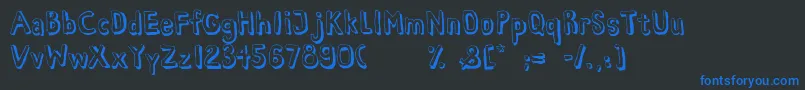 HabanaViejaDemo Font – Blue Fonts on Black Background