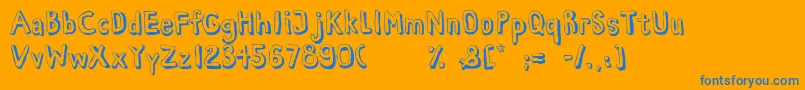 HabanaViejaDemo Font – Blue Fonts on Orange Background