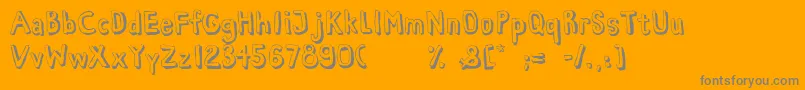 HabanaViejaDemo-Schriftart – Graue Schriften auf orangefarbenem Hintergrund