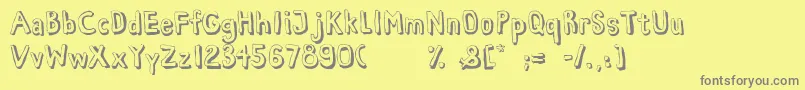 HabanaViejaDemo Font – Gray Fonts on Yellow Background