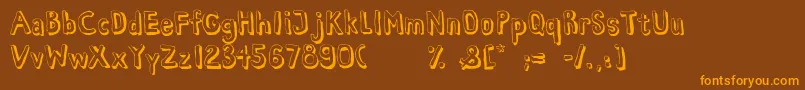 HabanaViejaDemo Font – Orange Fonts on Brown Background