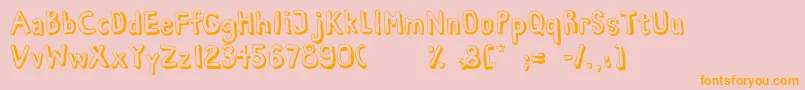 HabanaViejaDemo Font – Orange Fonts on Pink Background