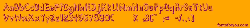HabanaViejaDemo Font – Purple Fonts on Orange Background