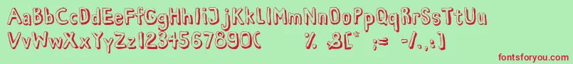 HabanaViejaDemo Font – Red Fonts on Green Background