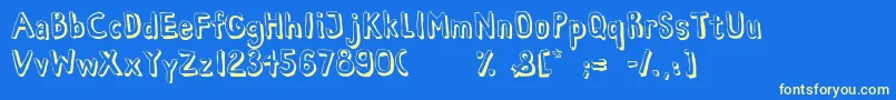 HabanaViejaDemo Font – Yellow Fonts on Blue Background