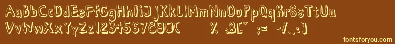 Шрифт HabanaViejaDemo – жёлтые шрифты на коричневом фоне