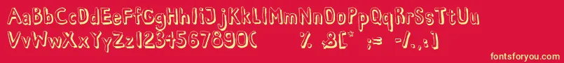 HabanaViejaDemo Font – Yellow Fonts on Red Background