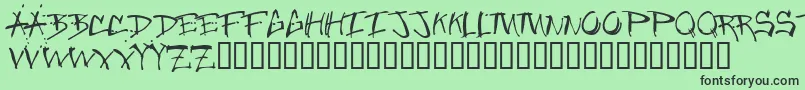 Jungle Clean Font – Black Fonts on Green Background