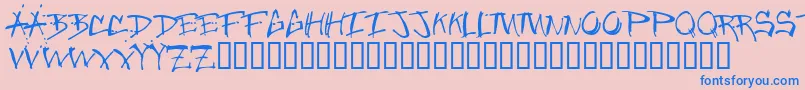 Jungle Clean Font – Blue Fonts on Pink Background
