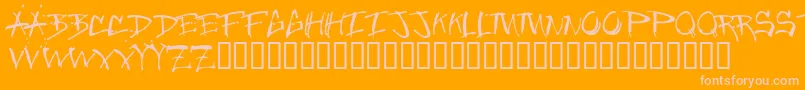 Jungle Clean Font – Pink Fonts on Orange Background