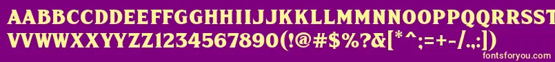 Fhadevannc Font – Yellow Fonts on Purple Background