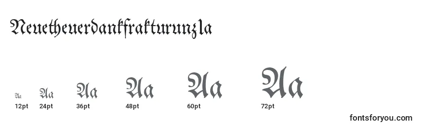 Размеры шрифта Neuetheuerdankfrakturunz1a