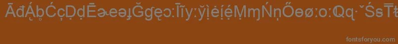 フォントBookshelfSymbol5 – 茶色の背景に灰色の文字