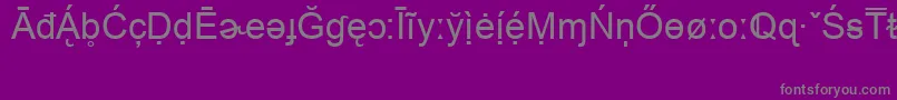 フォントBookshelfSymbol5 – 紫の背景に灰色の文字