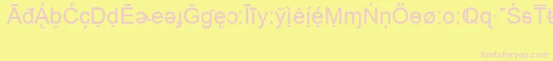 BookshelfSymbol5 Font – Pink Fonts on Yellow Background