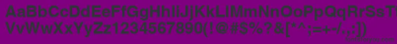 AgHelveticaBold Font – Black Fonts on Purple Background