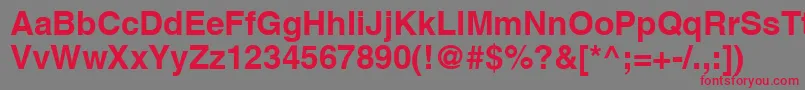 AgHelveticaBold Font – Red Fonts on Gray Background