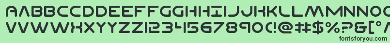 Planetncompact Font – Black Fonts on Green Background