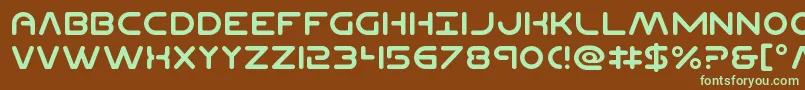 Planetncompact Font – Green Fonts on Brown Background