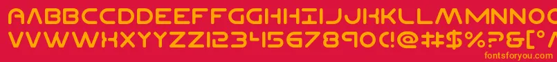 Planetncompact Font – Orange Fonts on Red Background