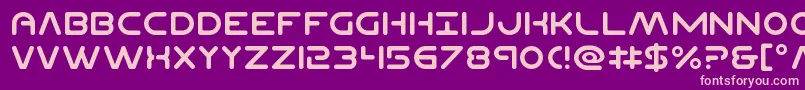 Planetncompact Font – Pink Fonts on Purple Background