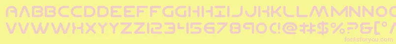 Planetncompact Font – Pink Fonts on Yellow Background