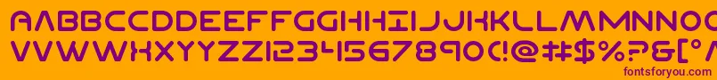 Planetncompact Font – Purple Fonts on Orange Background