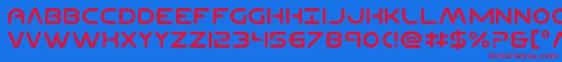 フォントPlanetncompact – 赤い文字の青い背景