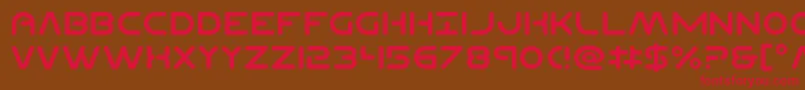 Planetncompact Font – Red Fonts on Brown Background