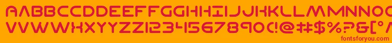 Planetncompact Font – Red Fonts on Orange Background